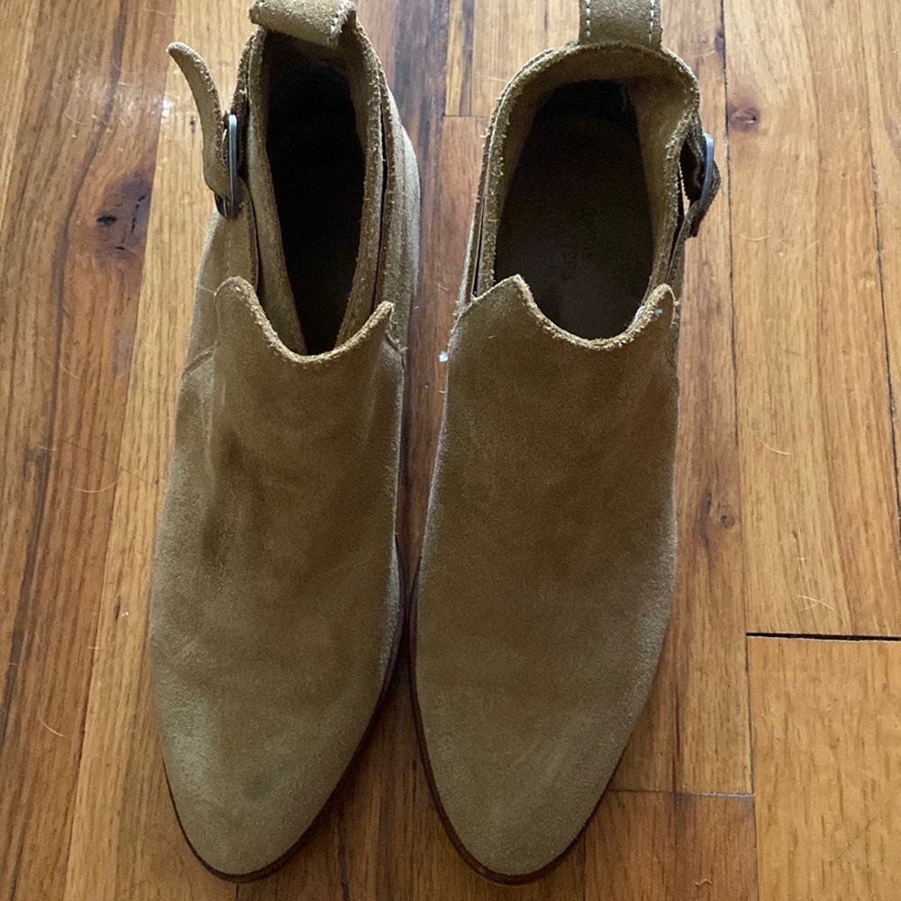 Camel colored short booties
